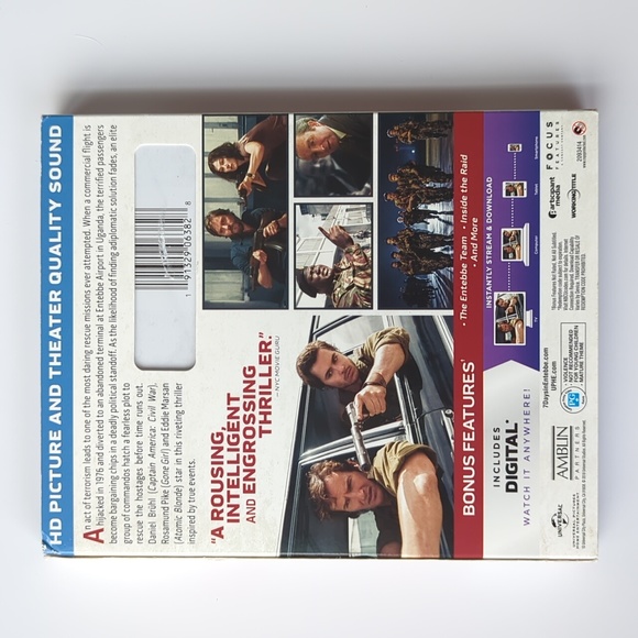 2/$15 SEALED NEW - 7 Days In Entebbe Blu-ray DVD - Picture 2 of 5